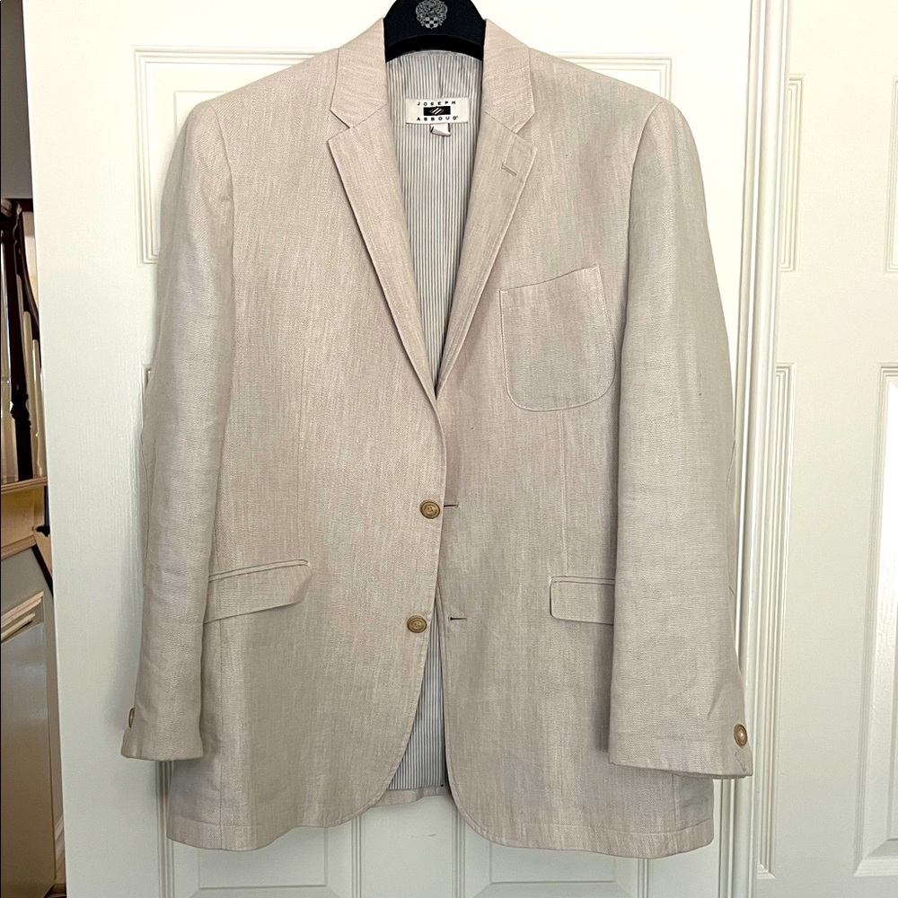 Joseph Abboud Cream Striped Blazer